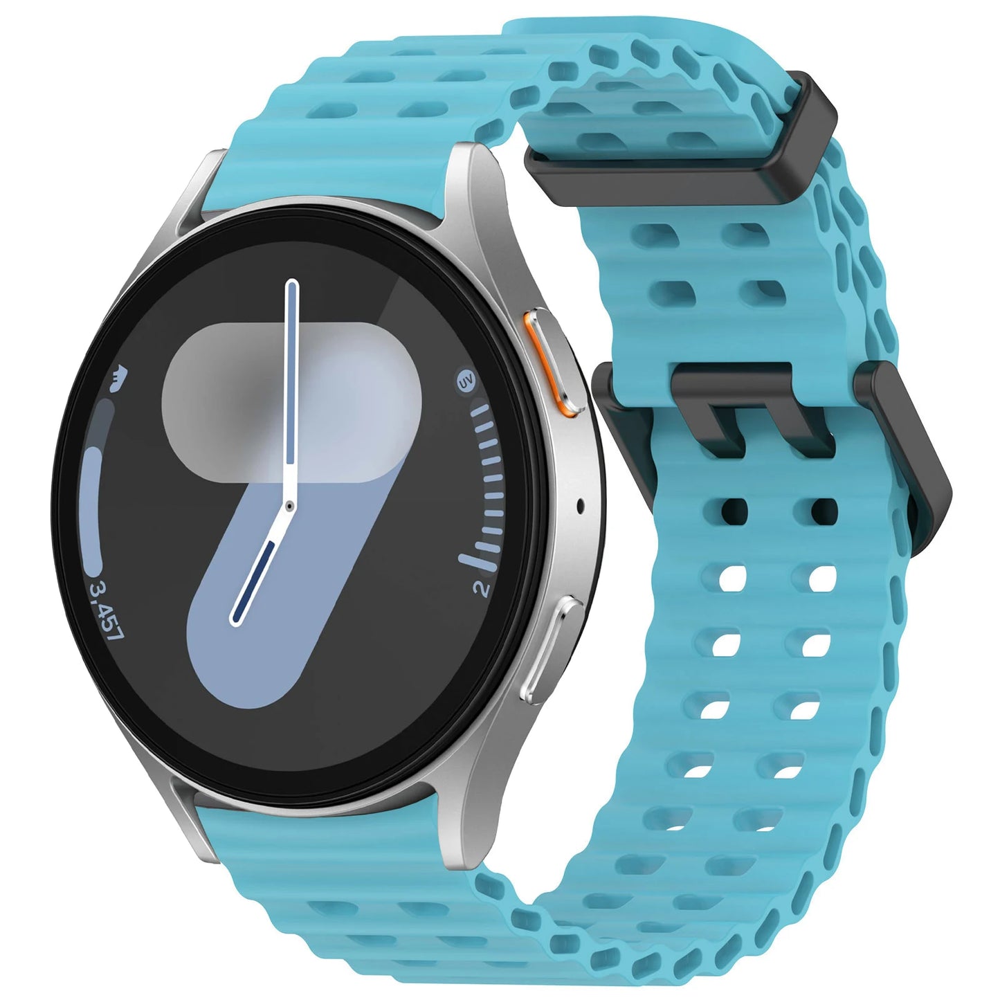 No Gaps Silicone Strap for Samsung Galaxy Watch 7 6 5 4 FE 40mm 44mm/4 6 Classic/5 Pro Sport Bracelet Galaxy Watch 7 Band 44 mm