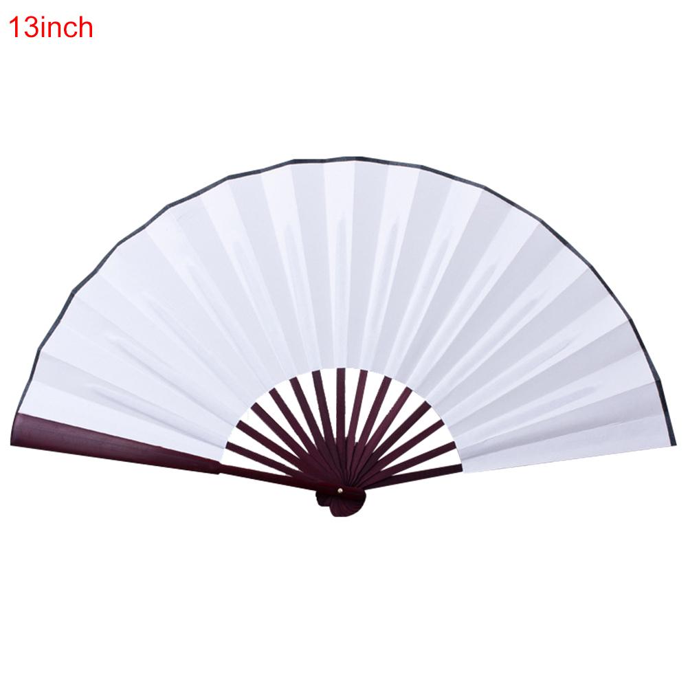 10/13 inch Folding Fan Hand Silk Cloth DIY Chinese Folding Fan Wooden Bamboo Antiquity Folding Fan DIY Calligraphy Painting