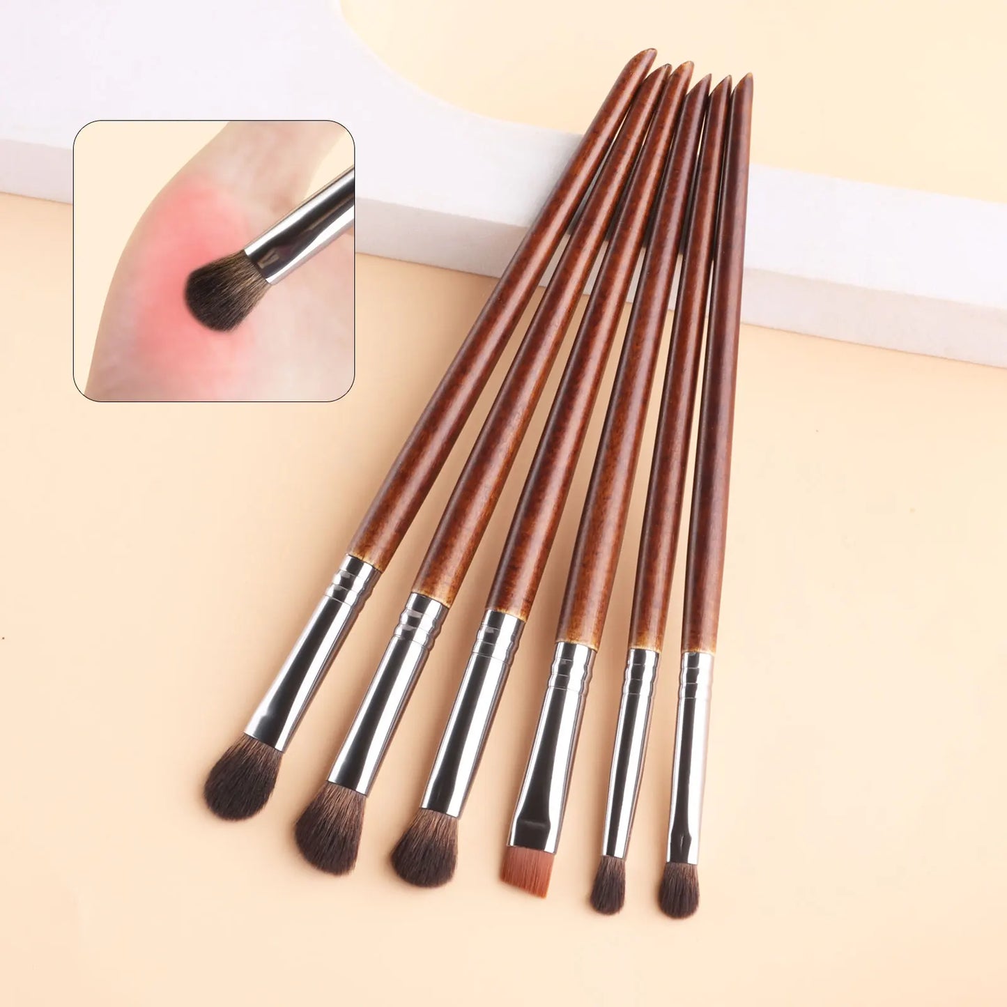 6pcs Eye Makeup brushes Eyeshadow make up smudge crease eyebrow detail smoky eye brush