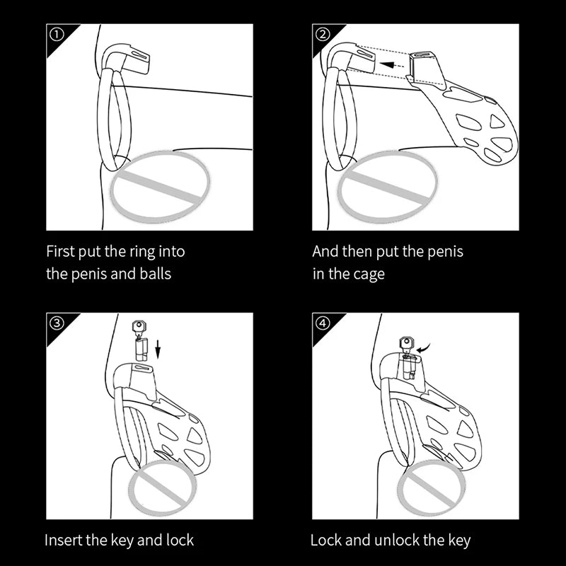 Jeusn Male Chastity Cage Sex Toys Discreet Sissy Femboy Chastity Cock Cage Device Penis Rings Male With 3 Size Men's Adult Goods