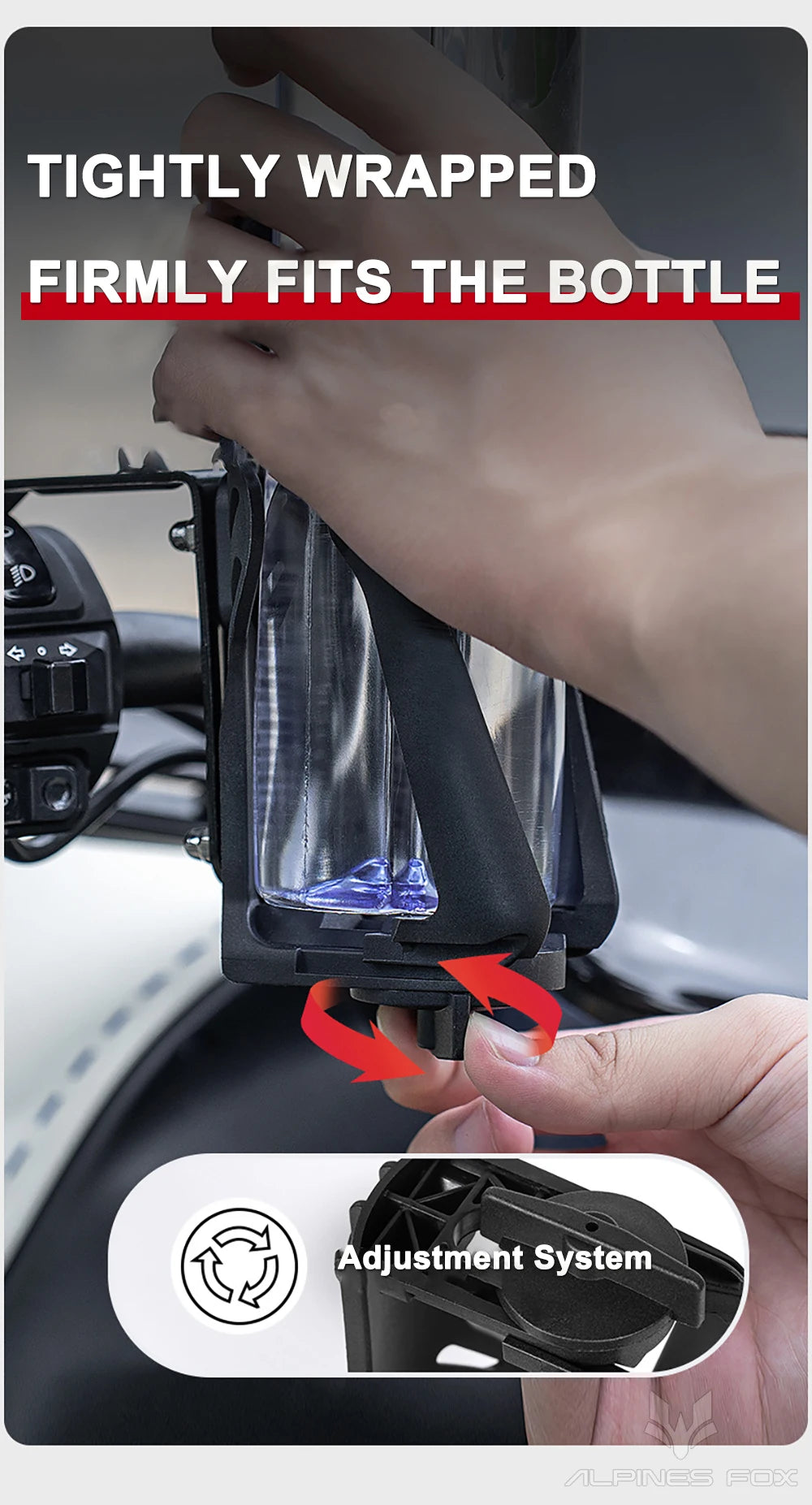 Motorcycle Water Cup Holder Universal Drink Holder Motorcycle Handlebar Bottle Holder Nylon Adjustable Bottle Holder