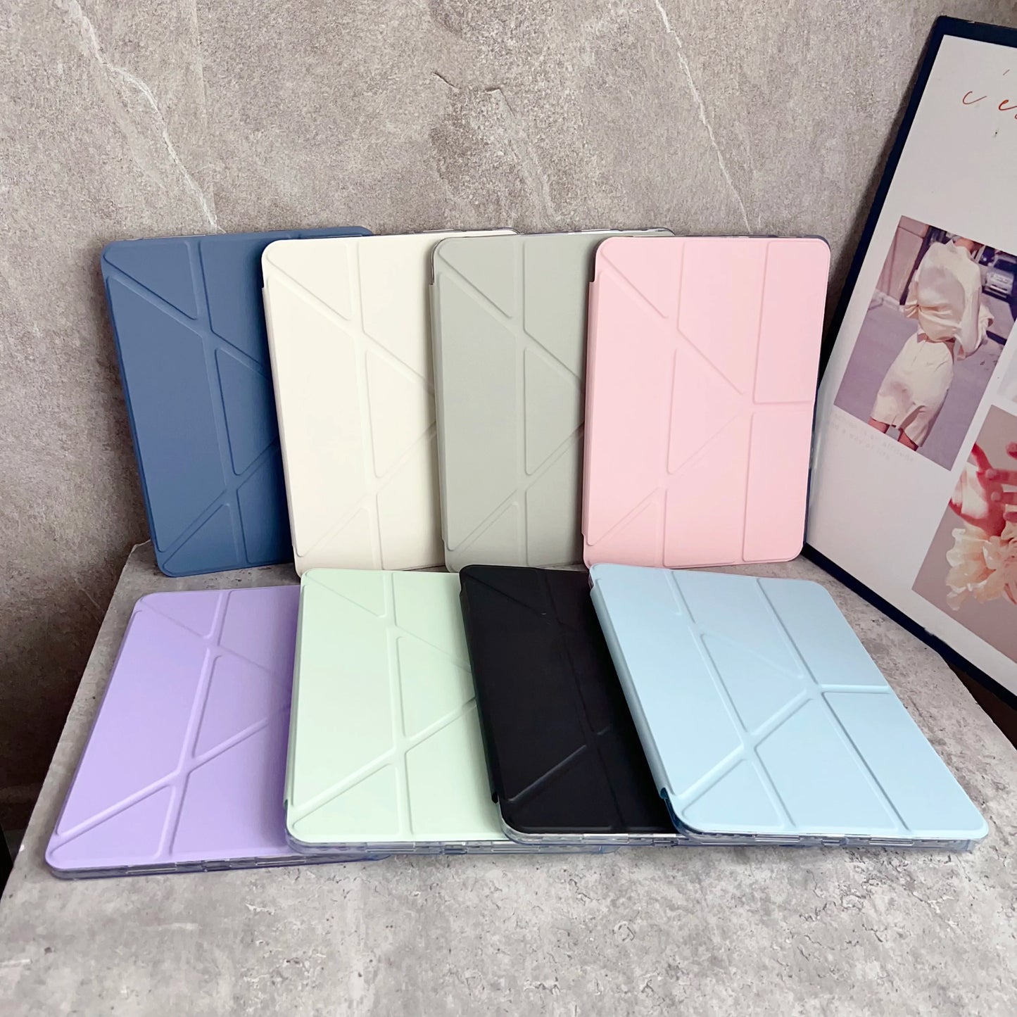 For Xiaomi Mi Pad 8 7 6 Pro 11.2 Case Redmi pad SE 11 2 K Pad 8.8 Auto Wake up & Sleep Silicone Cover Y-Fold Support Charging