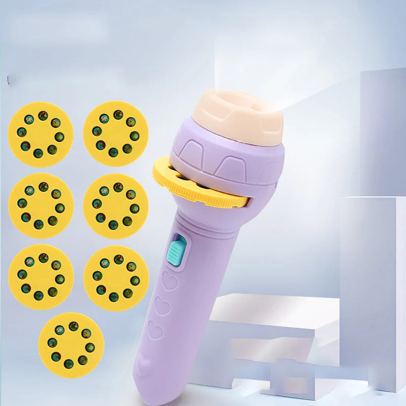 Flashlight Projector Torch Lamp Toy Cute Cartoon Creativity Toy Torch Lamp Flashlight Projector Toy Baby Sleeping Story Book ﻿