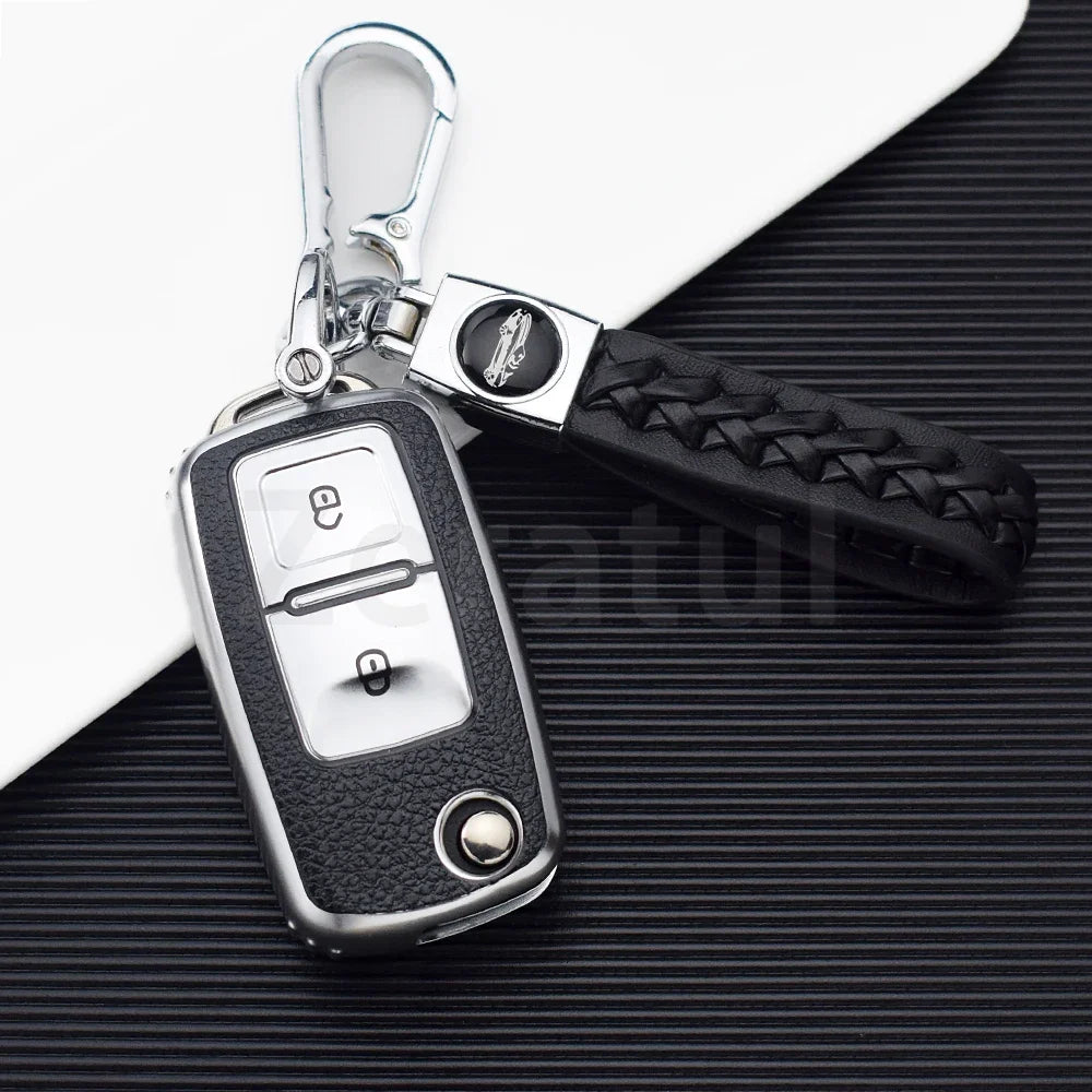 TPU Leather Car Key Cover Case Procted For VW Golf Bora Jetta POLO Passat Skoda Superb Octavia Fabia SEAT Ibiza Leon 2/3 Buttons