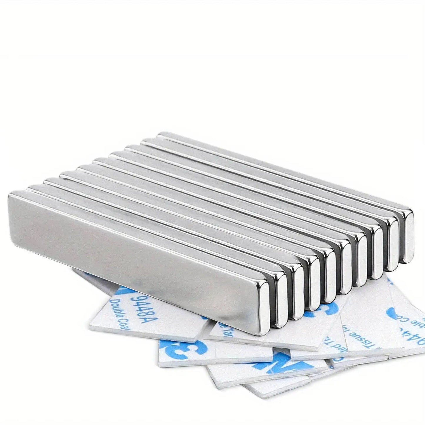 60X10X3mm Powerful Rare Earth Neodymium with Double,Sided Adhesive For Suitable for DIY Projects & Crafts