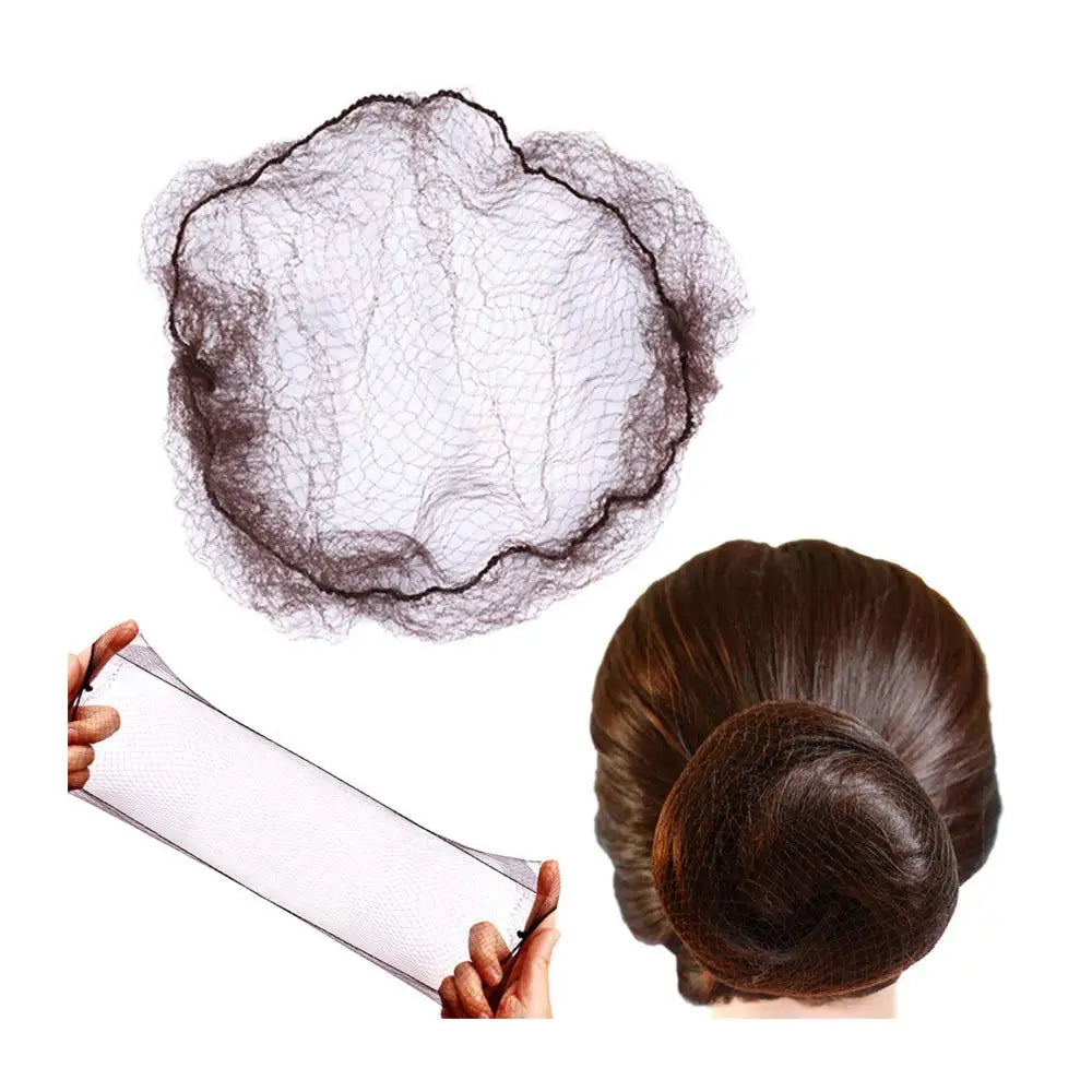 Hair Net 50 Pcs, 24 Inches Hair Nets Elasticity Invisible Elastic Mesh for Food Service, Ballet Bun, Sleeping, Women and Wig