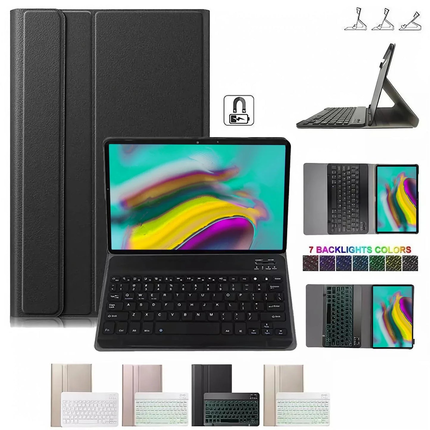 Keyboard Case For Samsung Galaxy Tab S5e 10.5 Inch , Tablets Cover for Samsung Galaxy Tab S5e 10.5 Inch SM-T720 SM-T725 Funda