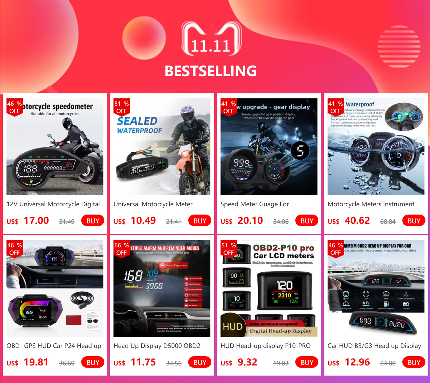 Universal RPM Motorcycle Meter Digital Odometer LCD Speed Meter Instrument Oil Gauge Total Mileage Dashboard Multi-function Trip