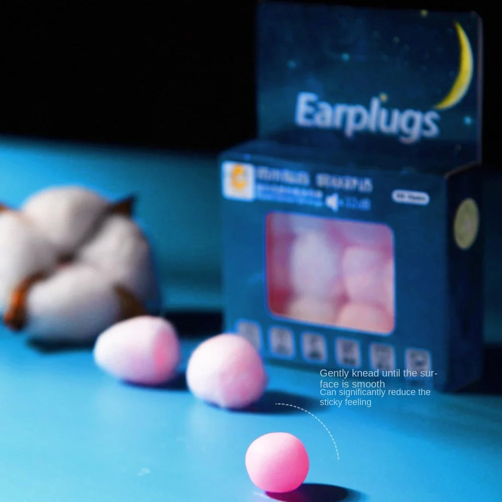 2/4/6/12/20PCS Gift Soft Wax Cotton Earplugs Wax Kneadable Ear Plugs Airplane Sound Insulation Noise Reduction Ear Plug Unisex