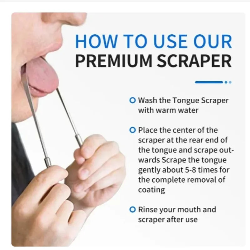 U Shape Tongue Scraper Oral Care Tools Stainless Steel Clean Mouth Clean Tongue Brush Bad Breath Tongue Tongue Cleaner
