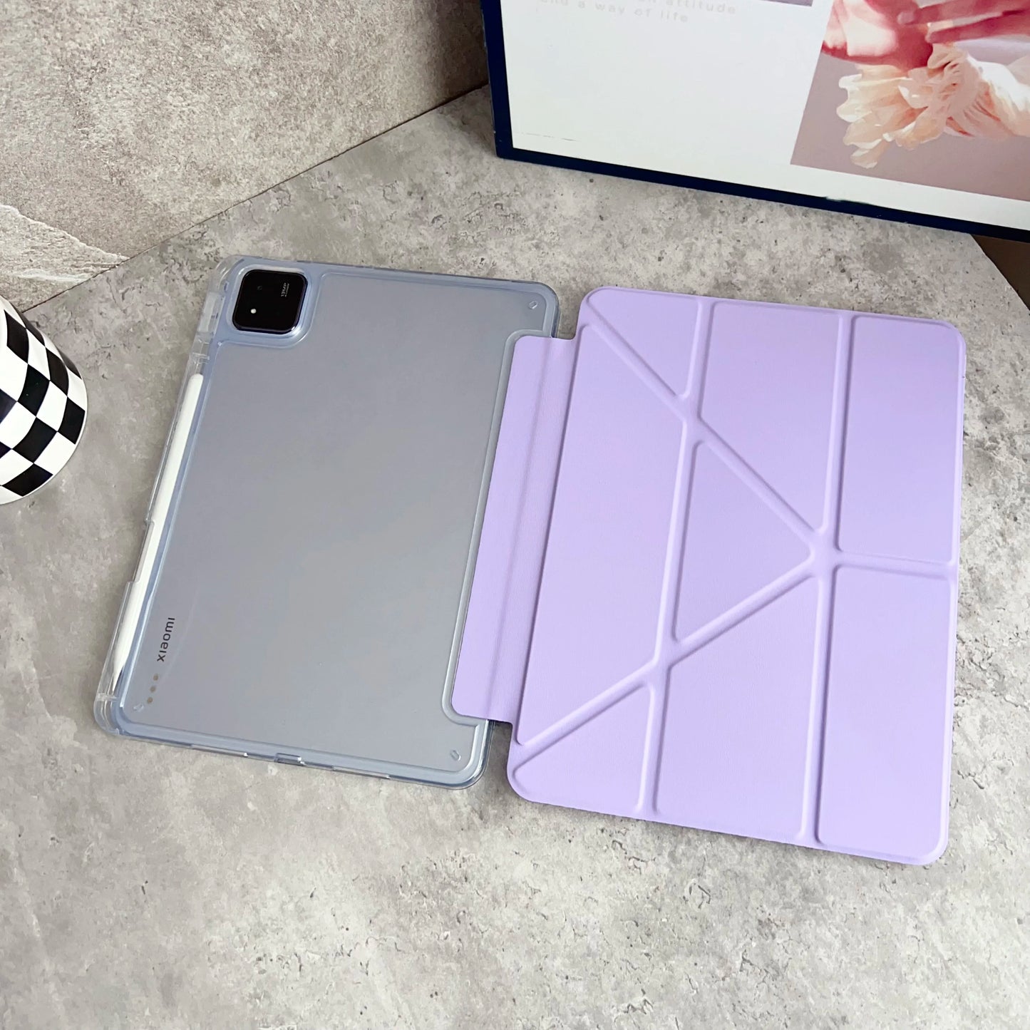 For Xiaomi Mi Pad 8 7 6 Pro 11.2 Case Redmi pad SE 11 2 K Pad 8.8 Auto Wake up & Sleep Silicone Cover Y-Fold Support Charging