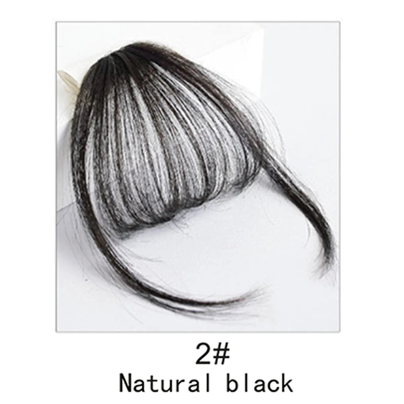 H&STAR Synthetic 3D Short Air Hair Bangs with  Clip in Hair Extensions Realistic Fringe Hairpiece for Women Daily Wear