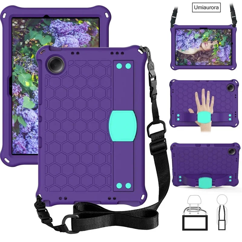 For Samsung Tab S5E S6 Lite 10.4" A7 A8 A9+ A11 Plus SM-X230 SM-X210 X130 T500 T510 Shockproof Stand Strap Tablet Case EVA Funda