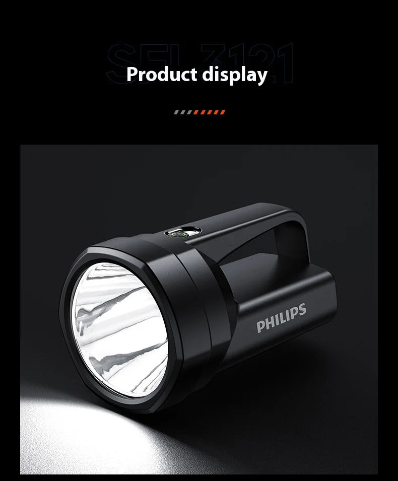 Philips new SFL3121 flashlight strong searchlight with side light can be used for a variety of lighting