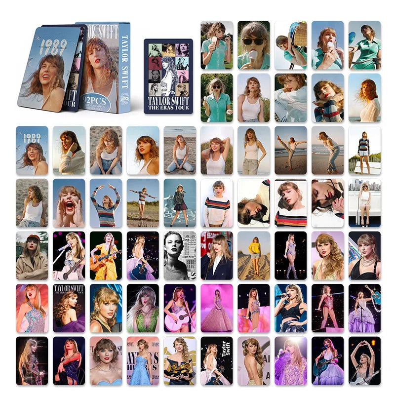 60+32Pcs/Set Taylor Photo Card European American Star Album Small Card Double-sided LOMO Card Fan Collection Card Book