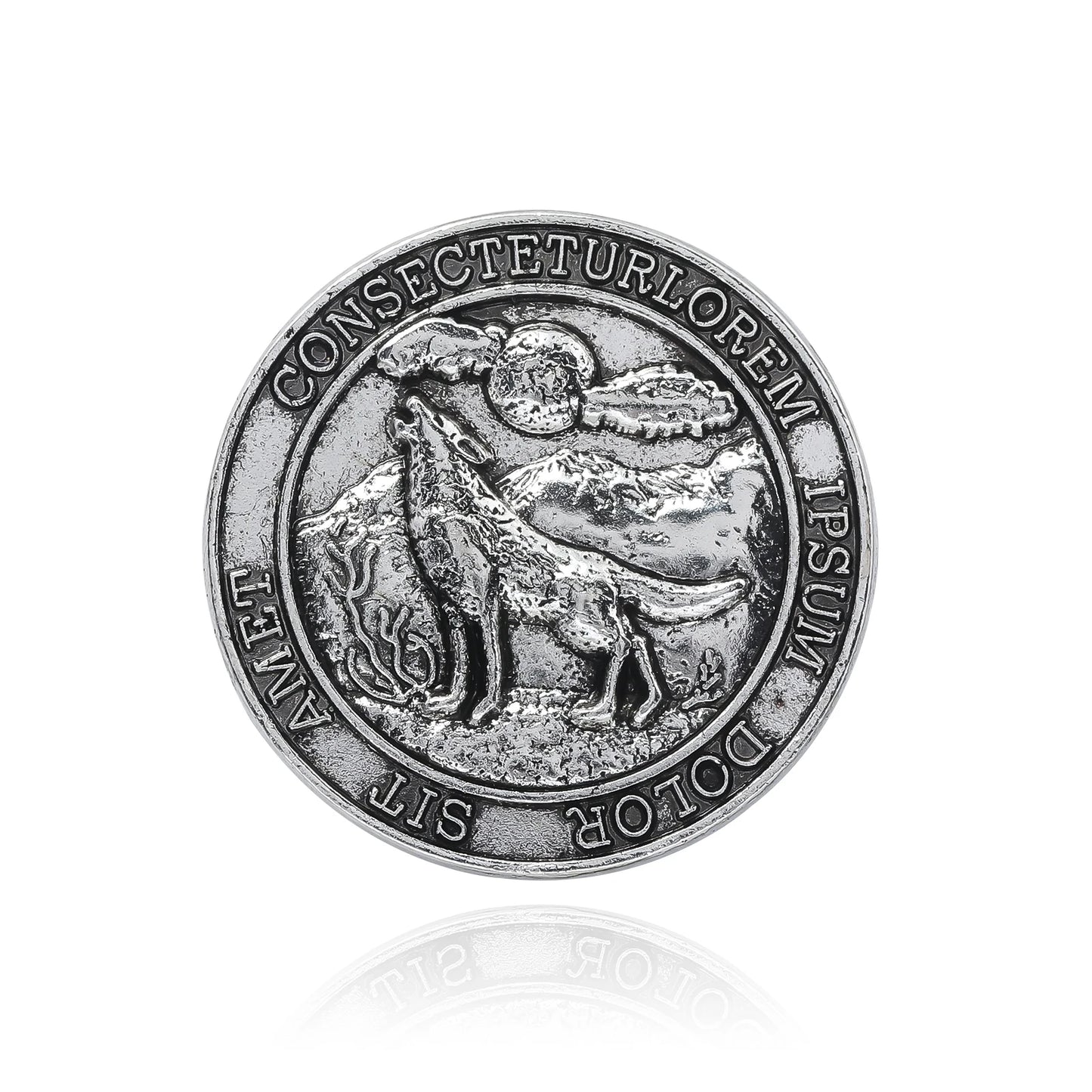 Game Residents Evils Commemorative Lion Statue Decryption Coins Keychain RPD Raccoon City Police Station Keyring Unisex Jewelry