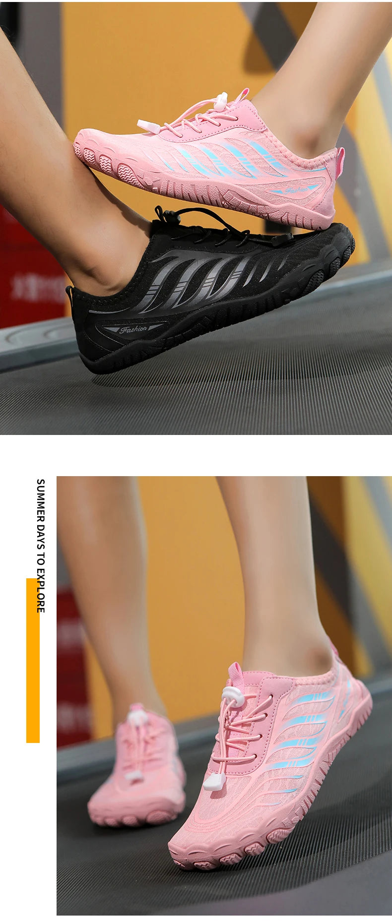 New Arrival Water Shoes Qiuck-Dry Aqua Shoes Men Women Outdoor Beach Swimming Wading Breathable Five-Finger Sneakers Size 36-46