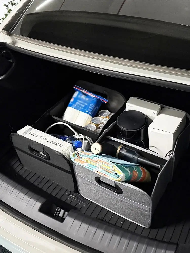 Trunk Organizer for suv, Foldable portable car storage box for camping outdoor storeroom,space saving multi functional