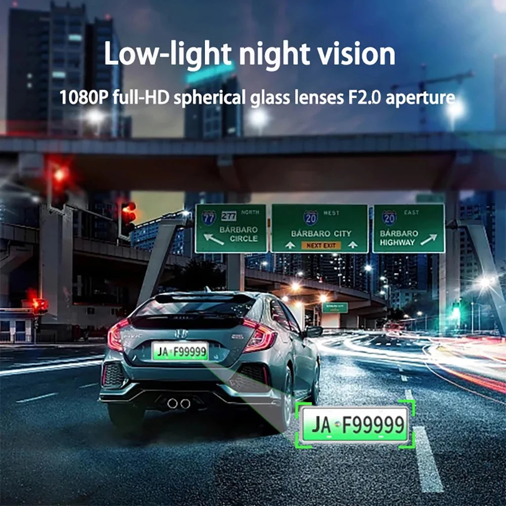 4-inch 1080P Dash Cam for Cars Touch Screen Car DVR Video Recorder Rear View Camera for Vehicle 24H Parking Monitor Black Box