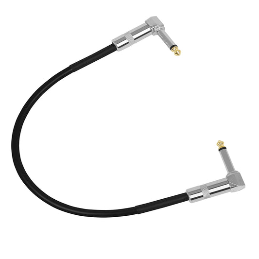 Guitar Effects Pedal Cable 6.35Mm Connecting Wire 30cm Flat Patch Connector Metal Heads Copper Core Cables Guitar Accessories