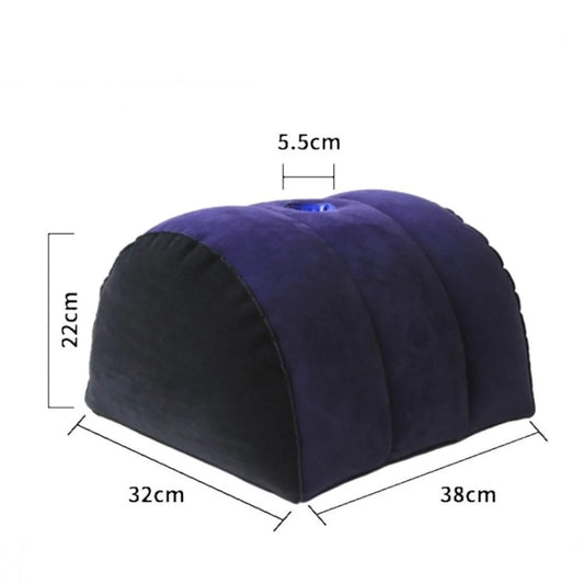 Couples Gifts PVC Flocking Silicone Pillow Blue+Black Triangle Cylinder Wedge Magic Cushion Soft Inflatable Triangle Pad Home