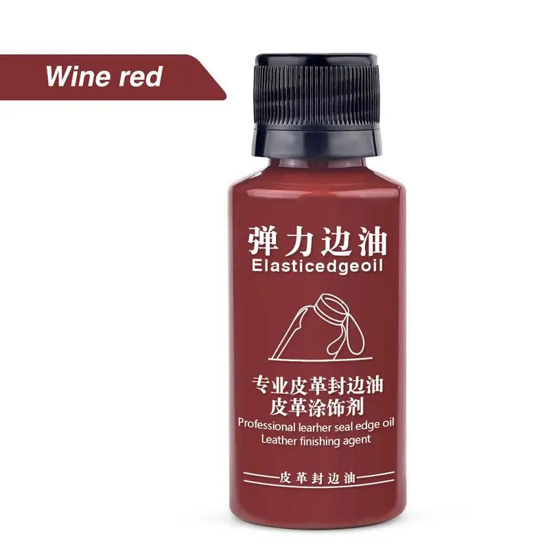 30ml Stretch Matte Elastic Edge Sealing Oil Leather Dye Coloring Coats Edges Repair Wrap Liquid DIY Leather Craft Paint Pigment