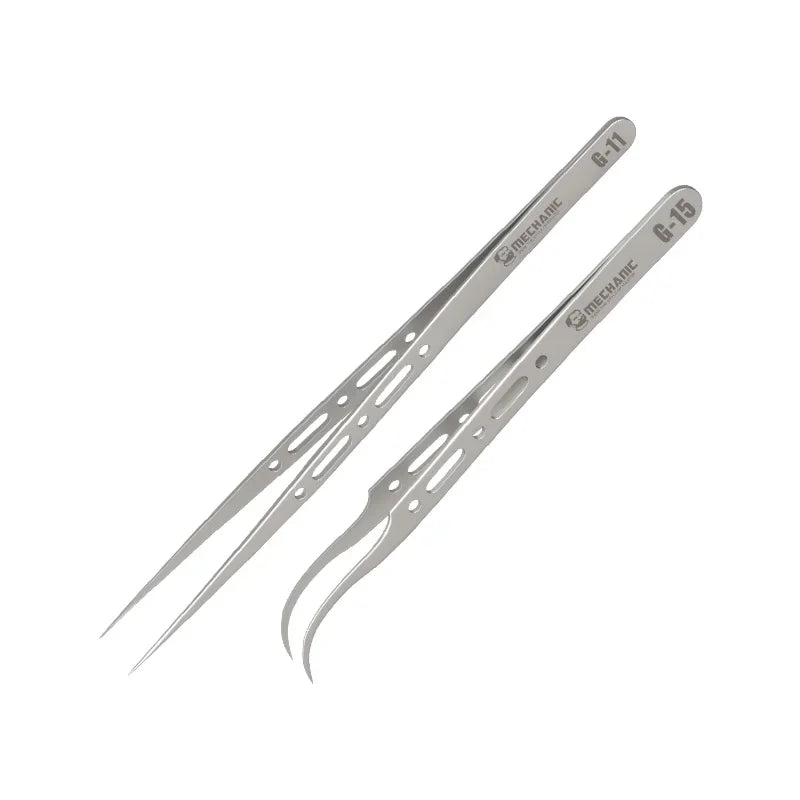 MECHANIC Professional Anti Magnetic Tweezers for Precision Electronic Components Flying Wire Repair Phone Repair Tools