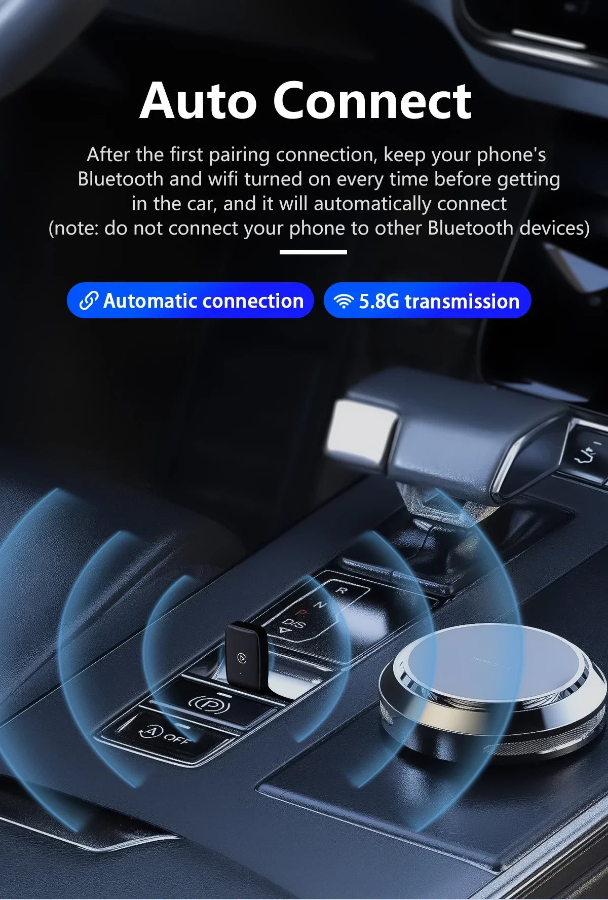 Mini CarPlay Box For Audi Mercedes Volvo Volkswagen Support Bluetooth Wireless Android Auto Connection Charging Siri IOS15