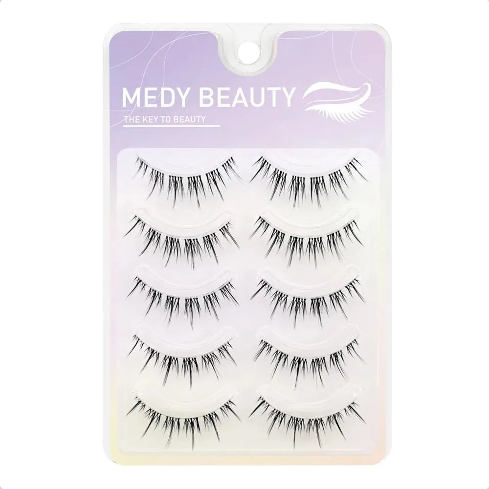 5Pairs Lashes Premade Fan A/M Shape 3D Spikes Cluster Eyelash Mix Extension Makeup Super Natural Wispy DIY Premade Peduncle