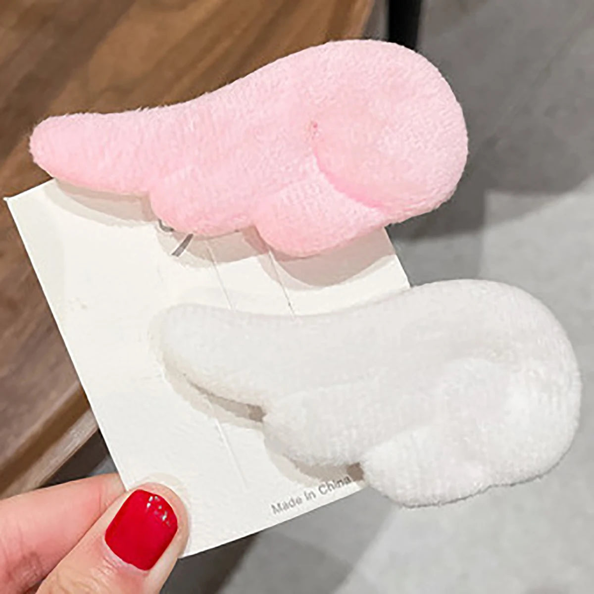 2Pcs Angel Wings Super Cute Angel Wing Plush Hairpin Girl Hair Clip Accessories Barrettes Hairgrip Headdress Headwear