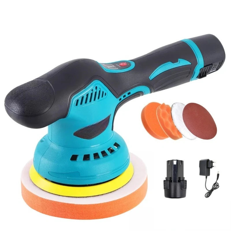Car Polisher Machine 8 Gears 2800-5500RPM Portable Multi-Function Lithium Battery Car Beauty Waxing Electric Polishing Device