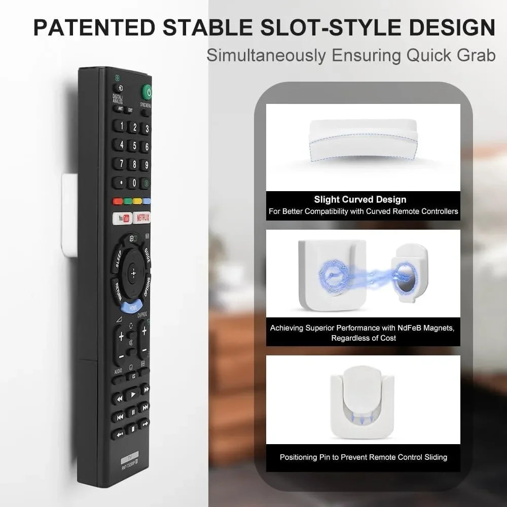 1-10 Pair Strong Magnetic Remote Control Bracket Non Perforated Wall Mounted Air Conditioning Remote Control Rack Storage Hook