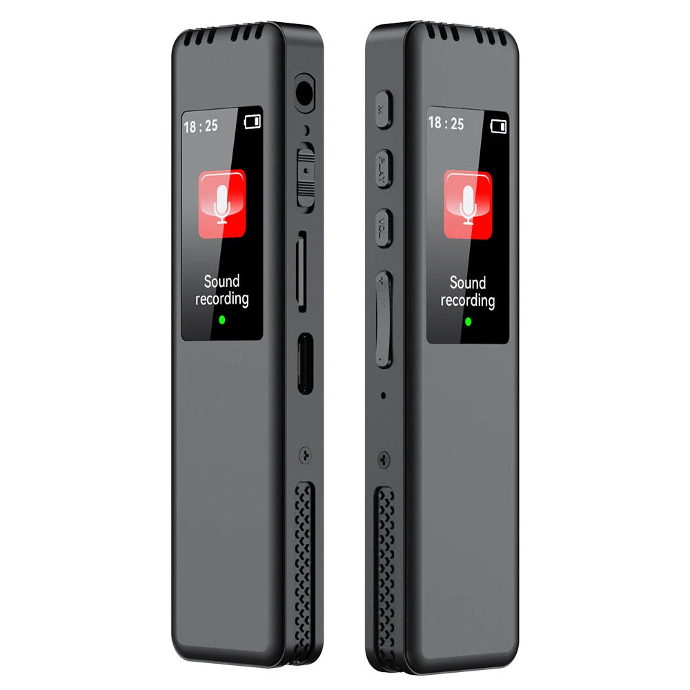 Digital Voice Recorder Up To Support 128G SD Card Portable MP3 Player Recorder With 512Kbps denoise Recording Work Interview