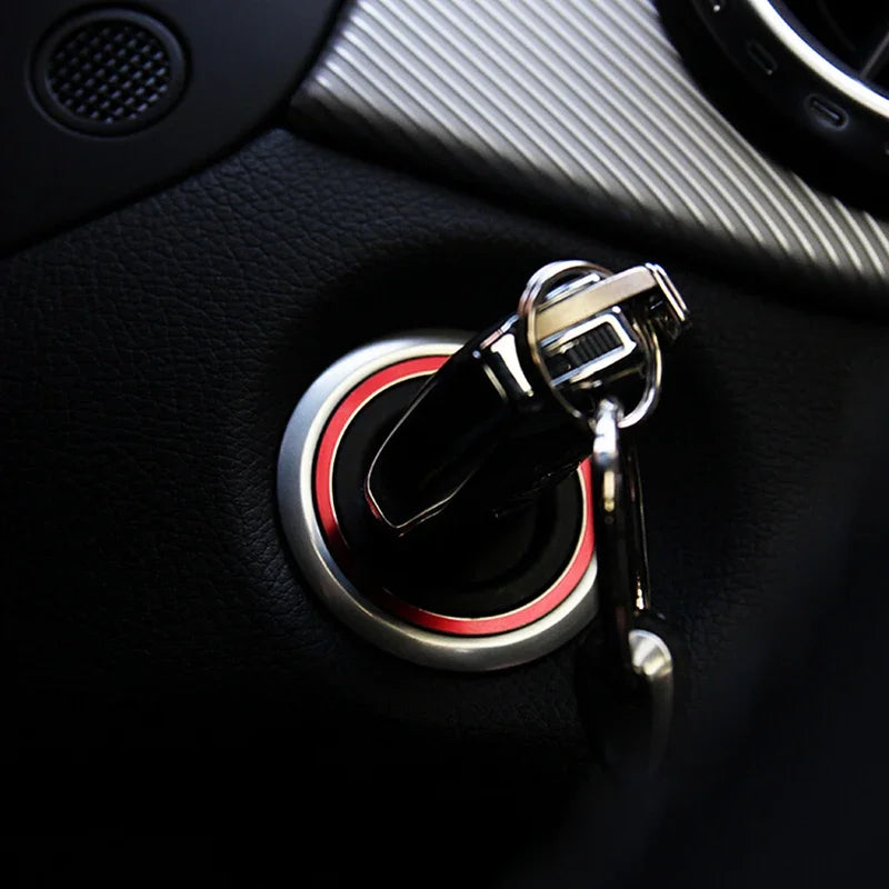 Car Interior Engine Start Stop Ignition Key Ring For Mercedes Benz AMG A B C GLC GLA CLA GL Class W176 W246 W205 X253 X156 C117