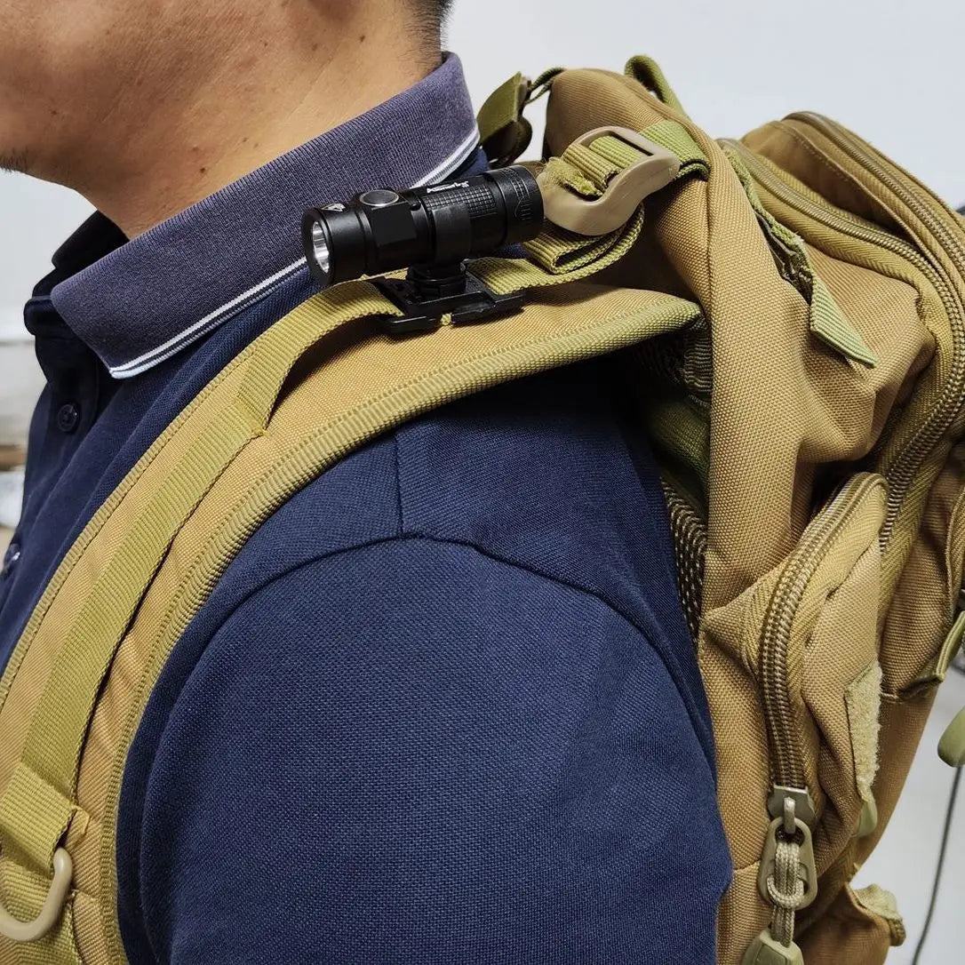 Clearance_360 Swivel U Ring Clip XPG LED Portable Mini Flashlight 12 Hours Work Outdoor Backpack Hat Pocket Hiking Torch C123A B