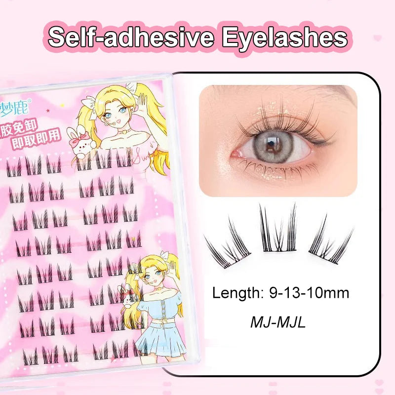 Self Adhesive Eyelashes Cluster Lashes No Glue Individual Lashes  Soft  Idol Lash Clusters Reusable Self Adhesive Lashes