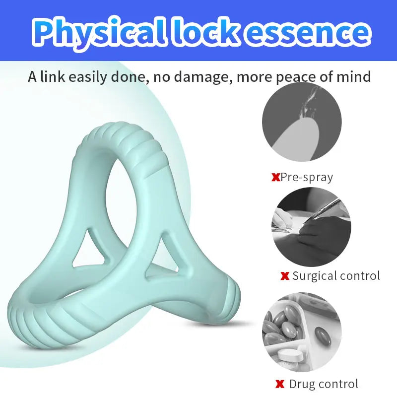 3 Holes Cock Penis Ring Sex Toys For Man Delay Ejaculation Erection Dick Enlarger Reusable Semen Lock Rings Stretcher Massager