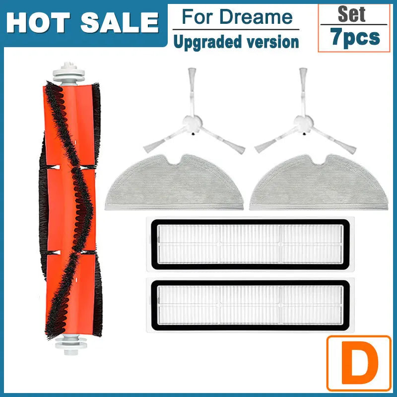 Fit For Dreame D9, D9 Max, L10 Pro, Trouver LDS Finder Roller Side Brush Mop Hepa Filter Vacuum Cleaner Accessory Part