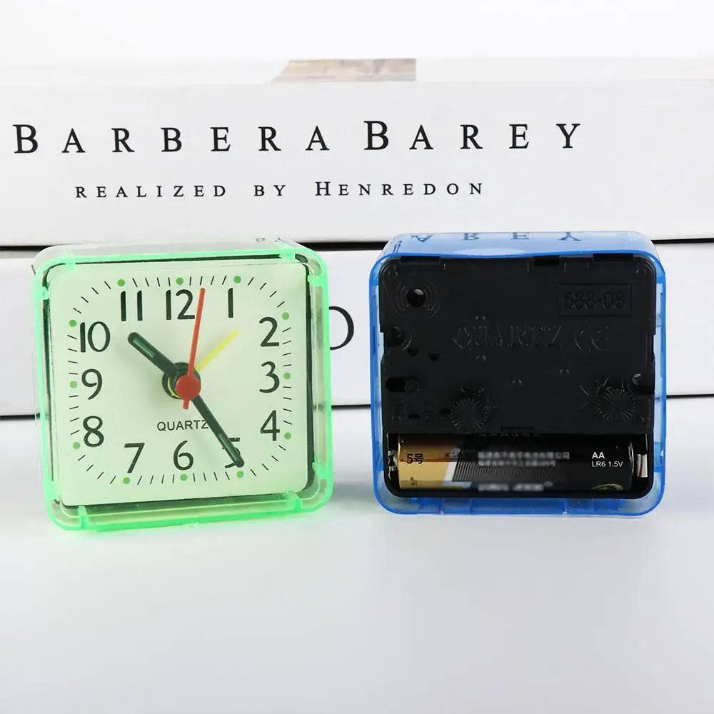 Mini Table Mute Clock Square Jelly Color Creative Alarm Clock