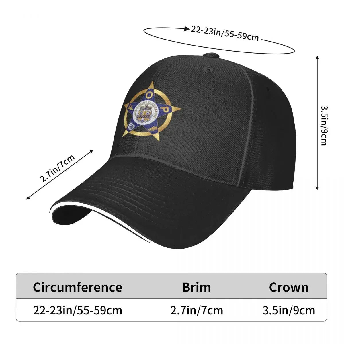 FRATERNAL ORDER OF POLICE Baseball Cap Hunting Camping Dropshipping Trucker Hat Spring y2k Cute Print Men Adult Baseball Caps