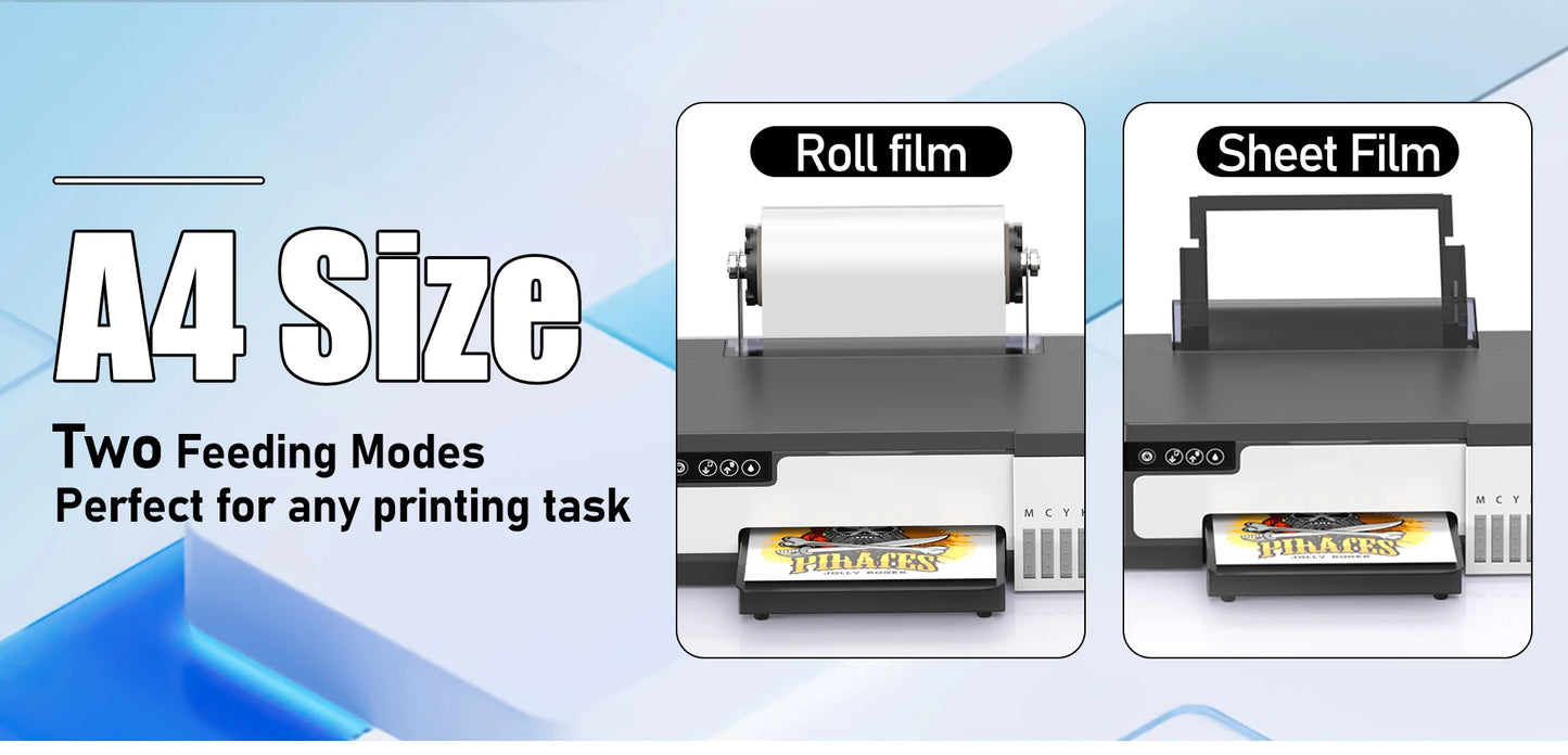 A4 XP600 DTF Printer T shirt Printing Machine L8058 DTF Printer with Roll Feeder For Jeans Clothes Direct to Film impressora dtf