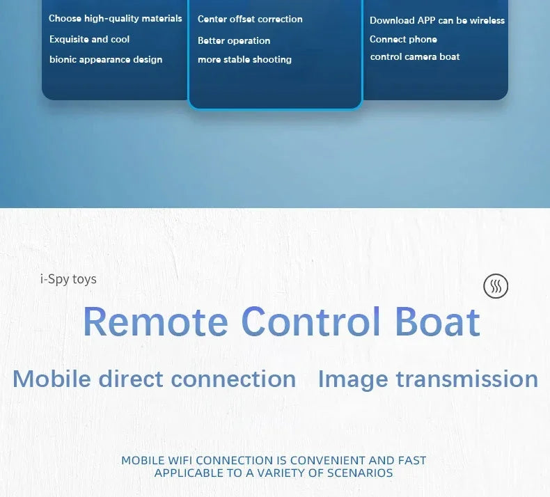 6CH RC Boat Submarine With Camera Underwater Remote Control Wifi FPV Remote Control Boats Radio Control Toys For Kids Gifts