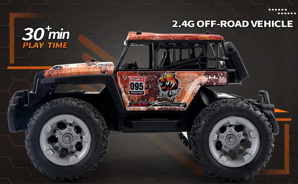 2.4G RC Car Electric Drive Off-Road Big Wheel High Speed Purple Remote Control Trucks Girls Toys for Children
