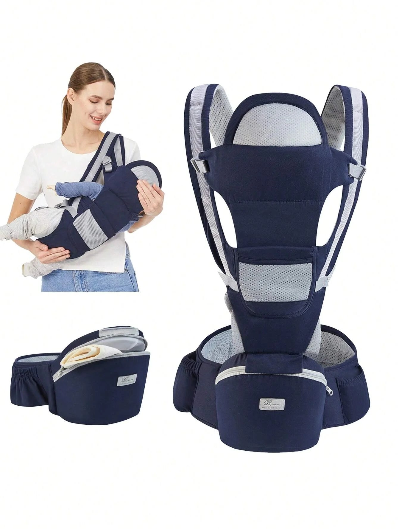 New Adjustable Ergonomic Baby Carrier With Hip Seat, Portable & Multifunctional, Suitable For Travel, Leisure And Daily Use