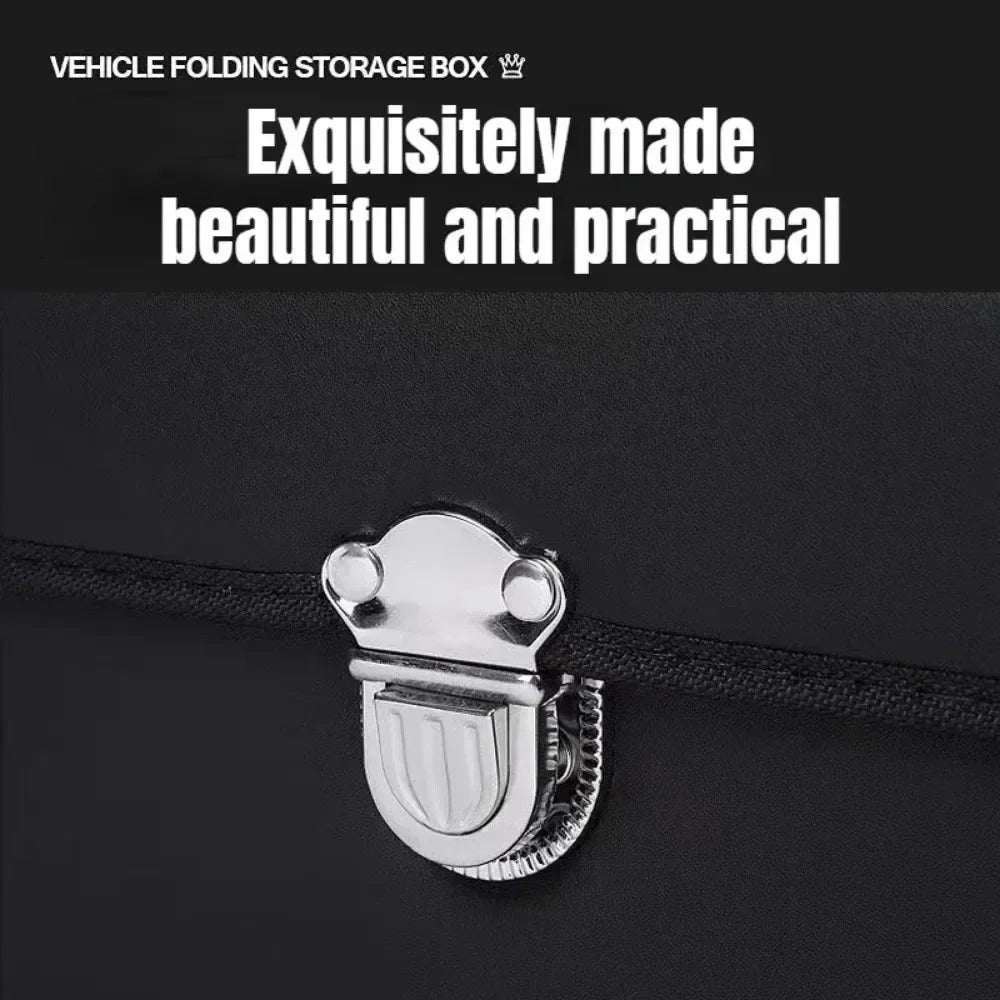Car Trunk Storage Box Multipurpose Foldable Organizer with 3 Compartments  Extra Large Flexible Adjustment Car Seat Storage Bag