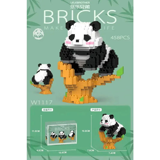 TOYLINX Mini Animal Building Blocks Assembled Model Cartoon Panda Doll Set 6 Years Old And Above Children Educational Toys Gifts