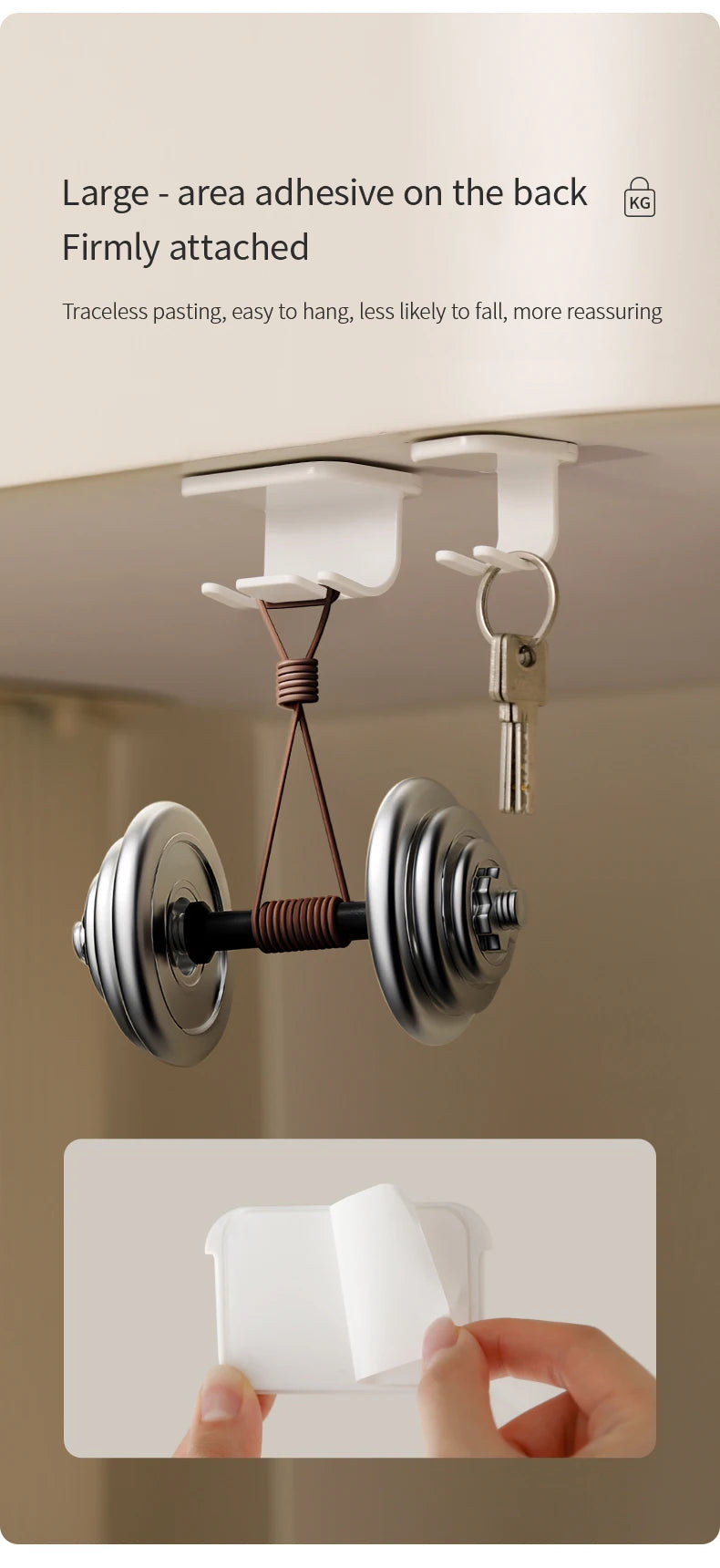 Self Adhesive Detachable Toothbrush Holder for Bathroom Countertop Wall Mounted Electric Toothbrush Plastic Storage Hook