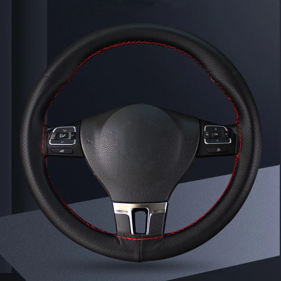Car Steering Wheel Braid Cover Universal 38cm Microfiber Leather Needles And Thread Soft Anti-Slip Auto Interior Car Accessories