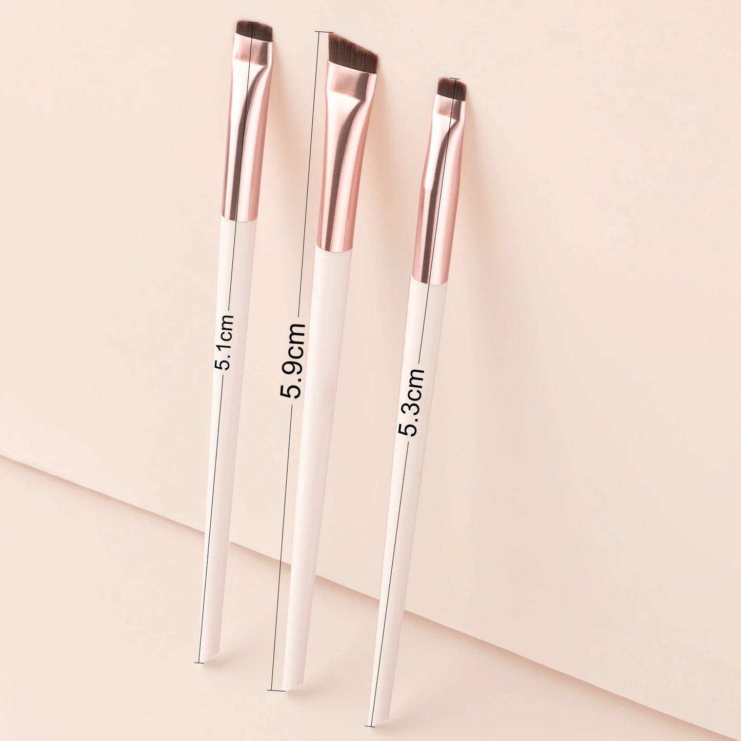 Makeup Brush Sets,3pcs Creative Portable Multifunctional Cosmetic Brush For Eyeline, Eyebrow And Lip