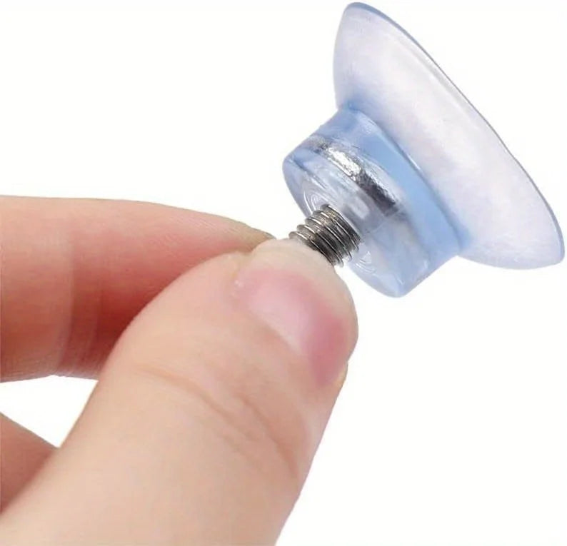 M6 Screw Rubber Suction Cups, 3.51cm Transparent with Metal Screws - Ideal for Glass Table Top Replacement & Holiday Decorations